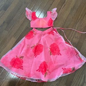 NWT Toddler Matching Lehenga and Choli Dress Set